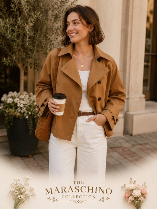 GAP Jackets & Blazers - GAP Brown Asymmetrical Short Trench Jacket | XXL T NWT